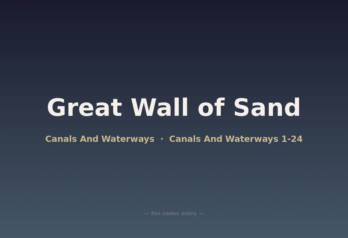 Great Wall of Sand