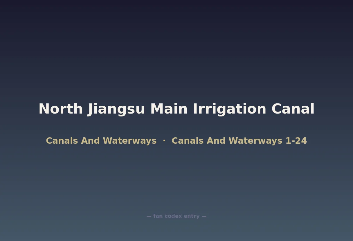 North Jiangsu Main Irrigation Canal