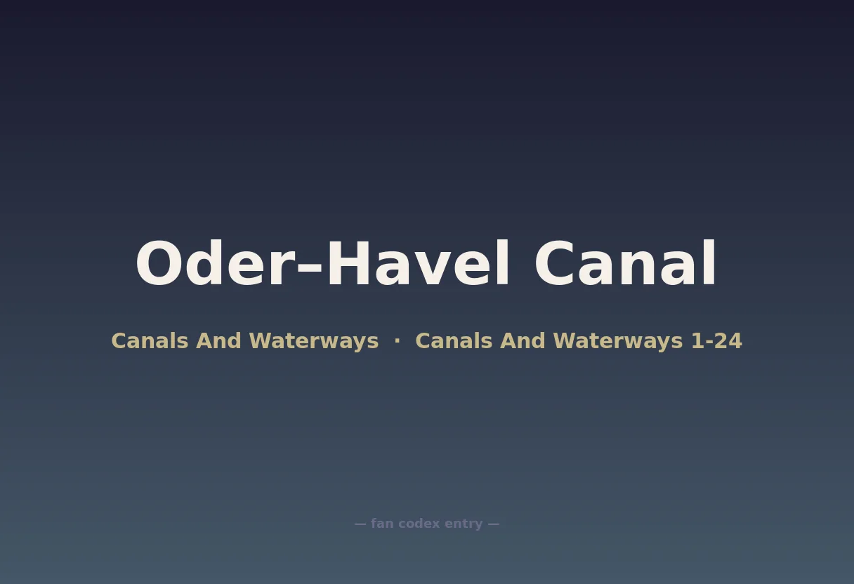 Oder–Havel Canal
