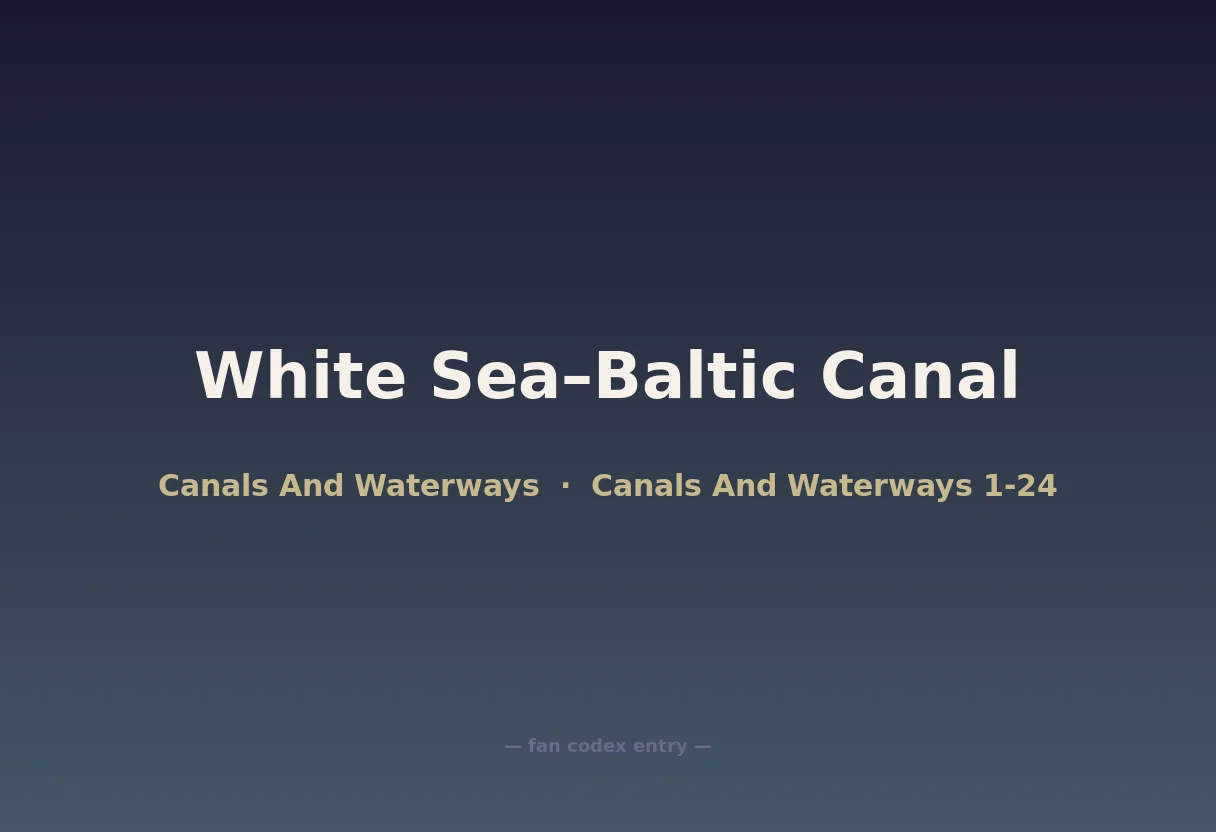 White Sea–Baltic Canal