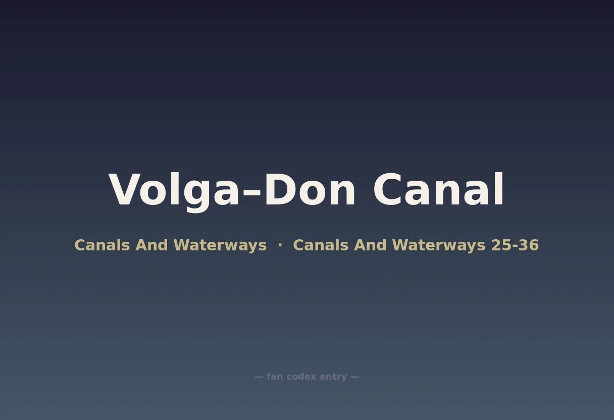 Volga–Don Canal
